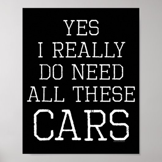 Poster Funny Yes I Really Do Need All These Garage Mechan (Devant)