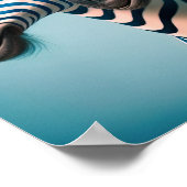 Poster Funny Zebras mignon Zoo Animaux Fête Casquettes Lu (Coin)