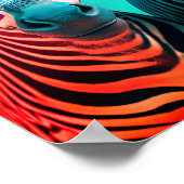 Poster Funny Zebras mignon Zoo Animaux Lunettes Casquette (Coin)