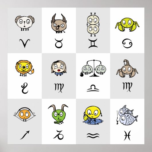 Poster Funny Zodiac (Devant)