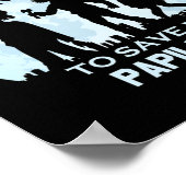 Poster Funny Zombie Halloween Pet Papillon (Coin)