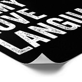 Poster Funny Zza Is My Love Language, Funny Anti Valentin (Coin)