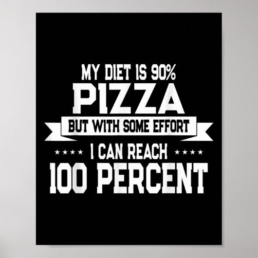 Poster Funny Zza Lover New Years Resolution Quote  (Devant)