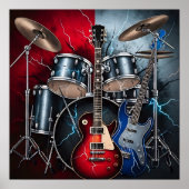 Poster Furie Électrique du Rock (Devant)