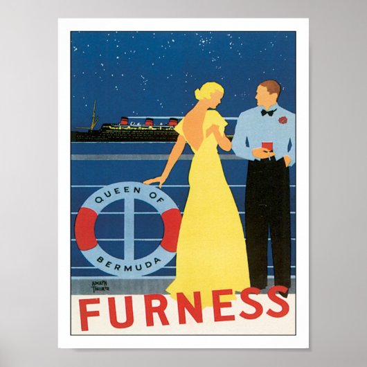 Poster Furie vintage Bermudes (Devant)