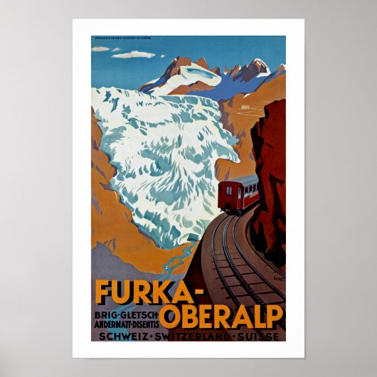 Poster Furka-Oberalp Suisse (Devant)