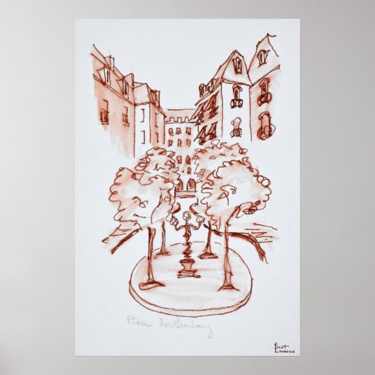 Poster Furstenberg, Eglise Saint-Germain-des-Prés, Paris (Devant)