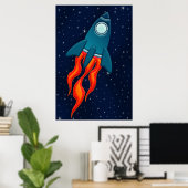 Poster Fusée (Bureau à domicile)