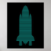Poster fusée rayée (Devant)