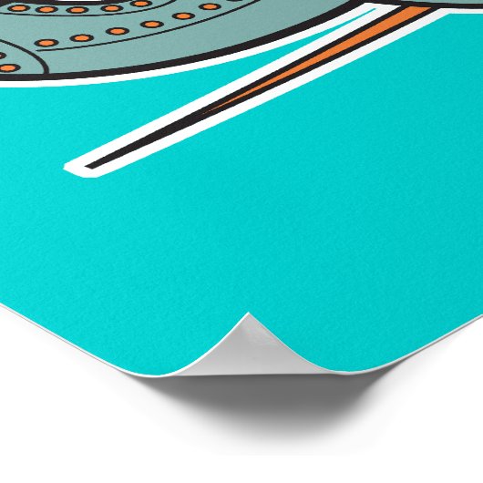 Poster fusée rétro (Coin)