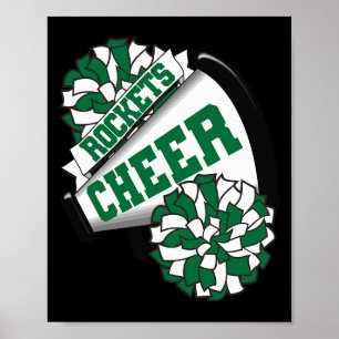 Poster Fusées Cheer Ck To School Esprit de Cheerleading G