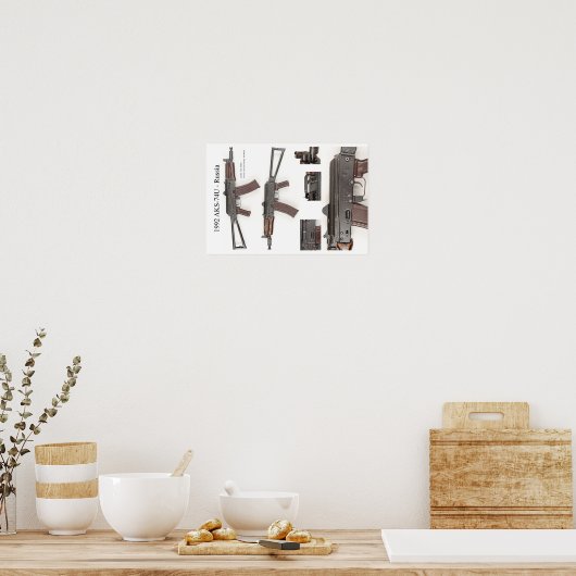 Poster Fusil d'assaut Tula AKS-74U 1992 (Cuisine)