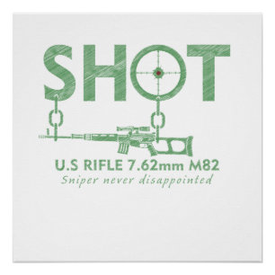 Poster Fusil de sniper 7.62 M82 Force militaire