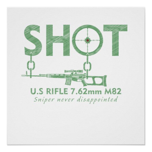 Poster Fusil de sniper 7.62 M82 Force militaire (Devant)