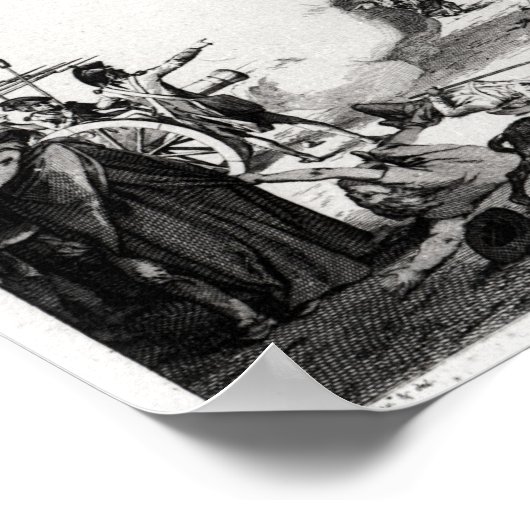 Poster Fusillade devant l'église Saint-Roch à Paris (Coin)