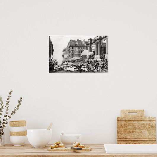 Poster Fusillade devant l'église Saint-Roch à Paris (Cuisine)