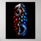 Poster Fusion 3D Vertical | Conception d'affiche de cube (Devant)