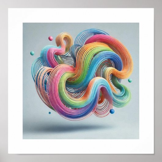 Poster Fusion Abstraite unique (Devant)