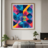 Poster Fusion Cosmique en Mouvement