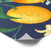 Poster Fusion d'agrumes : Oranges à l'air tropical (Coin)