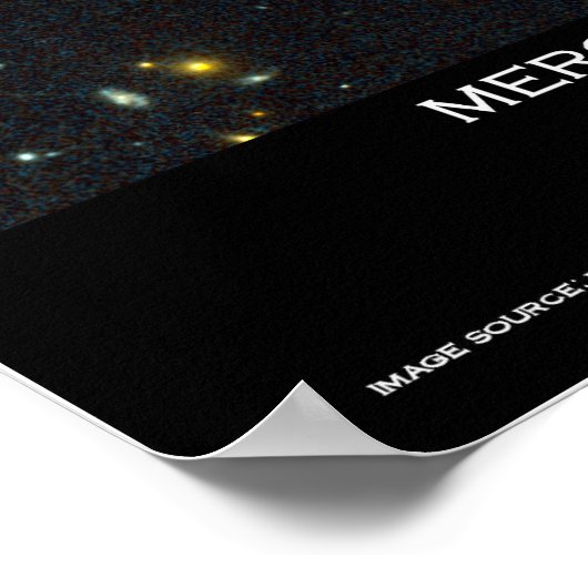 Poster Fusion de galaxies, Collisions cosmiques (Coin)