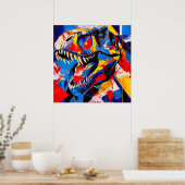 Poster Fusion de T-rex Dinosaur sauvage (Cuisine)