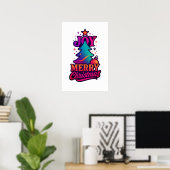 Poster Fusion rayonnante de Noël (Bureau à domicile)