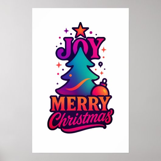 Poster Fusion rayonnante de Noël (Devant)