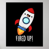 Poster Fusionnant jeu de fusée Dark BG (Devant)