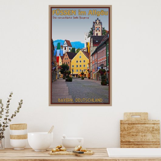 Poster Füssen im Allgäu (Cuisine)