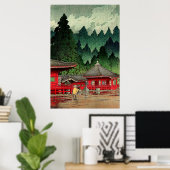 Poster Futatsu Hall Nikko Kawase Hasui (Bureau à domicile)