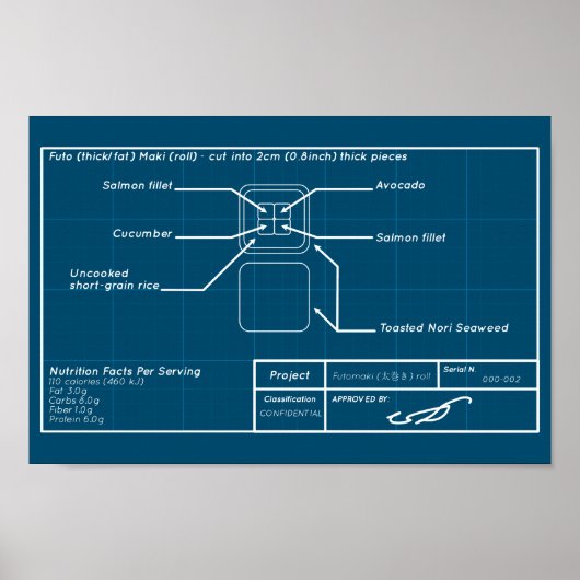 Poster futomaki saumon (Devant)