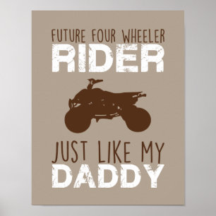 Poster Futur 4 roues Rider Baby Nursery Imprimer VTT