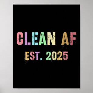 Poster Futur amusant Clean Af Est 2025 Grilling Propre Pr