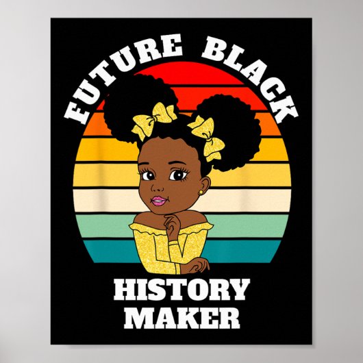 Poster Futur Black History Maker JunetDix Hbcu Afro Gi (Devant)