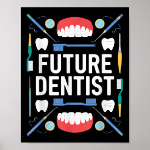 Poster Futur Dentist Gradust School Enfants Toddler Femme
