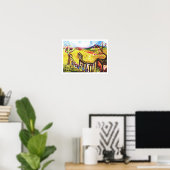 Poster Futur été à la campagne art (Bureau à domicile)