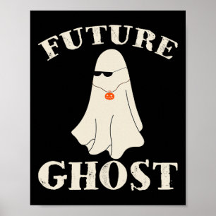Poster Futur Fantôme Drôle Dernière minute Rétro Hallowee