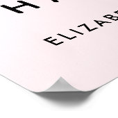 Poster Futur Mme Shower personnalisé rose (Coin)