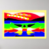 Poster Futur monde fun art abstrait (Devant)