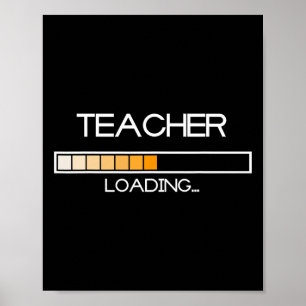 Poster Futur professeur barre de chargement cadeau de pro