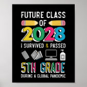 Poster Future Class of 2028 Survived & Passed 5th Grade (Devant)