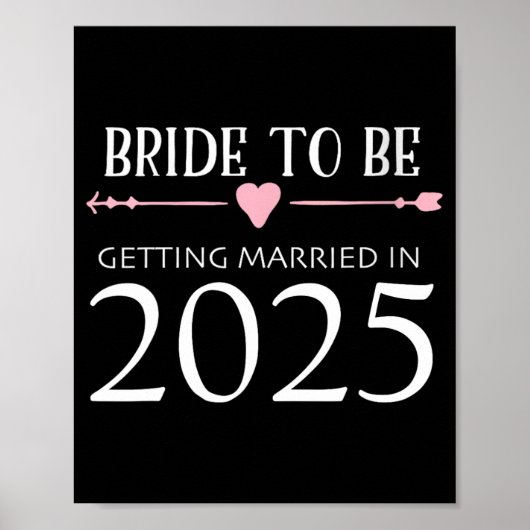 Poster Future mariée 2025 Mariage Fiançailles Fiancee (Devant)