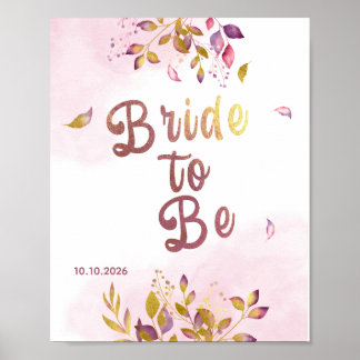 Poster Future Mariée – Toile de Fond de Mariage Personnal