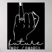 Poster Future Mrs. Campbell New Bridal To Be Fiance Bache (Devant)