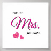Poster Future Mrs Personalized Wedding Design  (Devant)