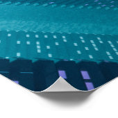 Poster Future ville centre-ville avec gratte-ciel en cybe (Coin)