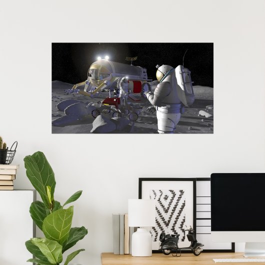 Poster Futures missions d'exploration spatiale (Bureau à domicile)