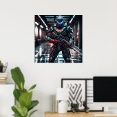 Poster Futuriste (Bureau à domicile)