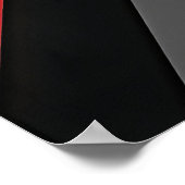 Poster Futuriste Abstrait Rouge Noir (Coin)